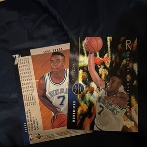 2 Tony Dumas Dallas Mavericks Basketball Rookie Card - White/Blue
